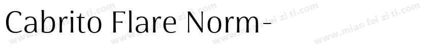Cabrito Flare Norm字体转换